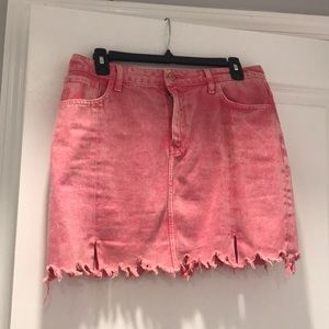 Zara basic denim skirt